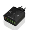 65W 6-Port USB Fast Charger QC3.0 Travel Adapter for iPhone 14 Samsung Xiaomi EU/UK/US/KR Plug