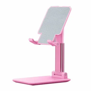 Adjustable Cell Phone Stand for Desk, Foldable Mobile Holder with Silicone Pad – White MT-6